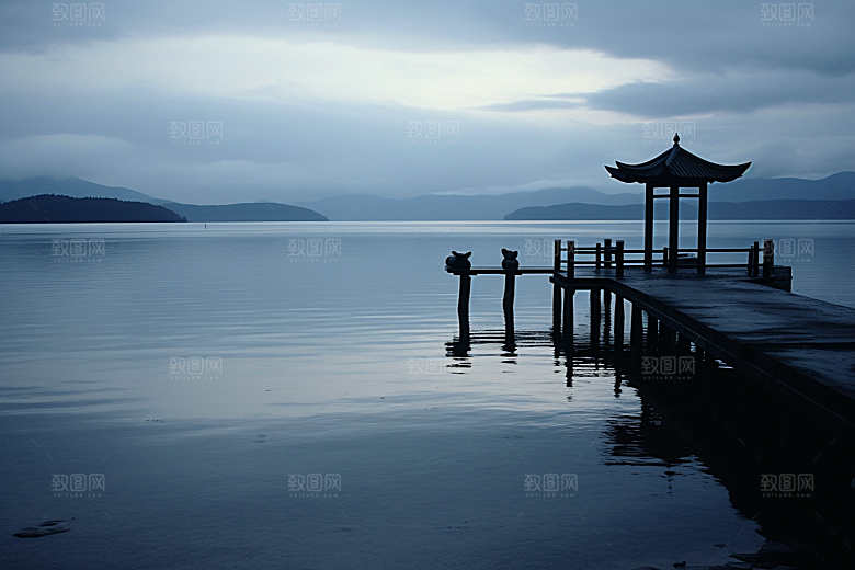 杭州城市风光旅行地标摄影图