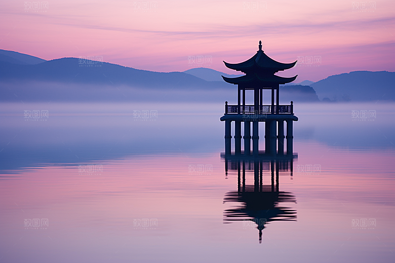 杭州城市风光风景国内游摄影图