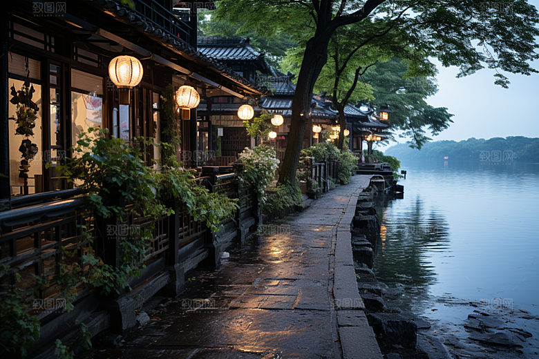 杭州城市风光旅游地标摄影图