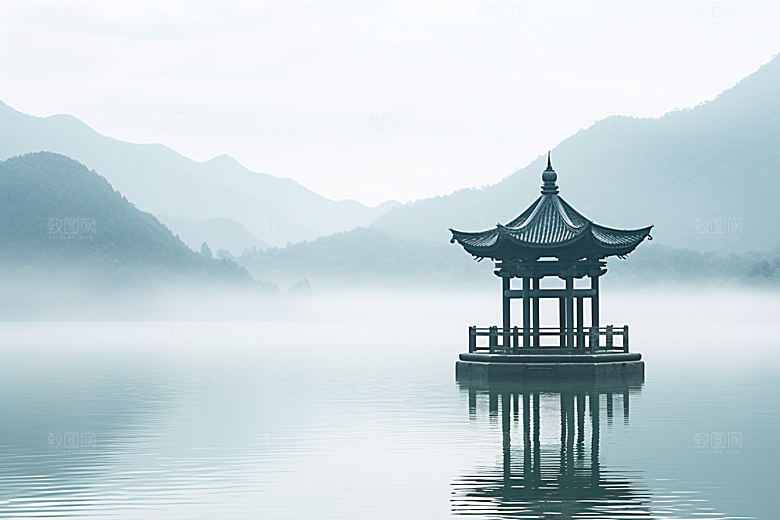 杭州城市风光景点景色摄影图
