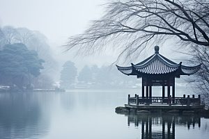 杭州城市风光旅游景色摄影图