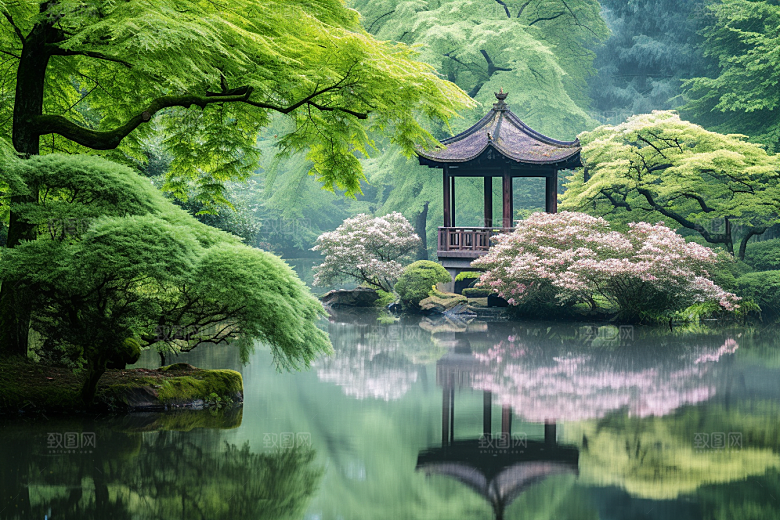 杭州城市风光旅行景色摄影图