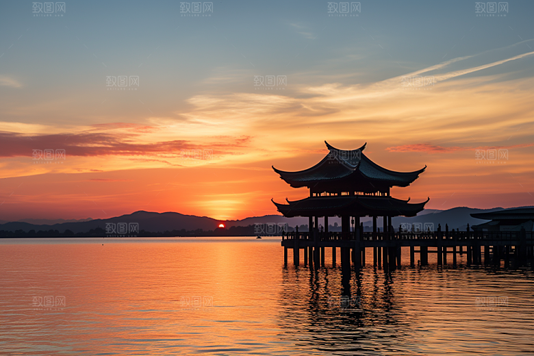 杭州城市风光旅行旅游摄影图