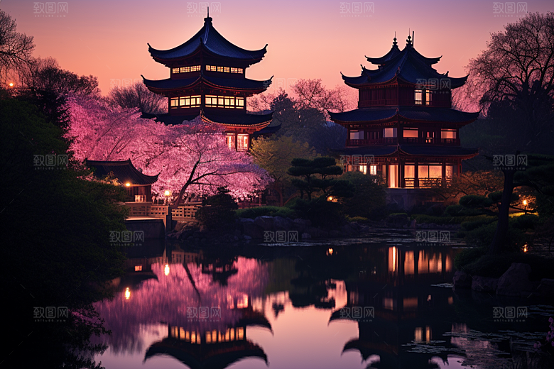 杭州城市风光都市旅行摄影图