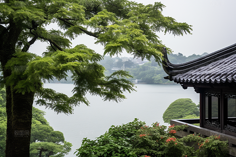 杭州城市风光旅行都市摄影图