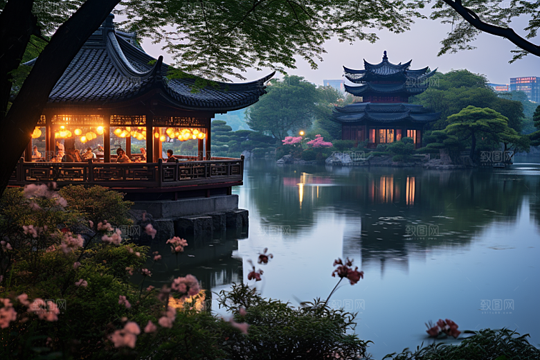 杭州城市风光景点高清摄影图