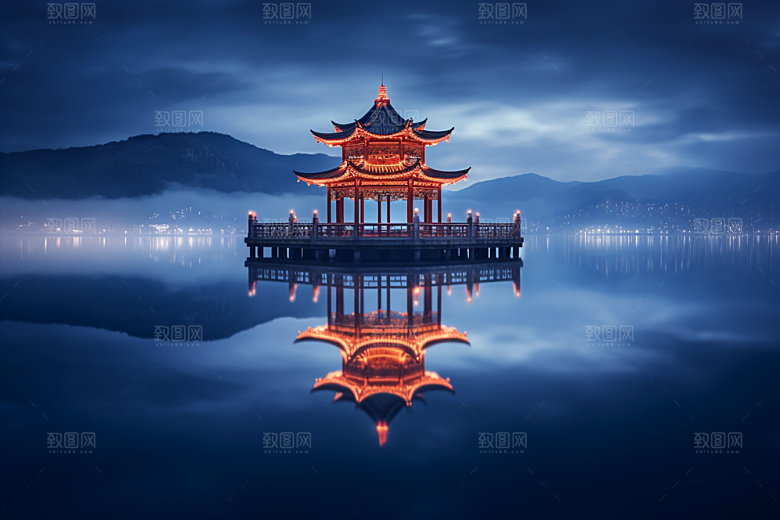 杭州城市风光景点高清摄影图