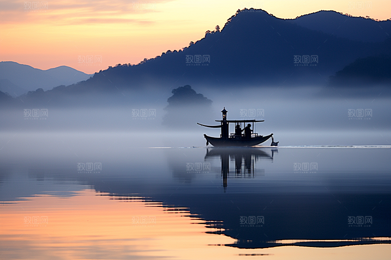 杭州城市风光南宋古都景色摄影图