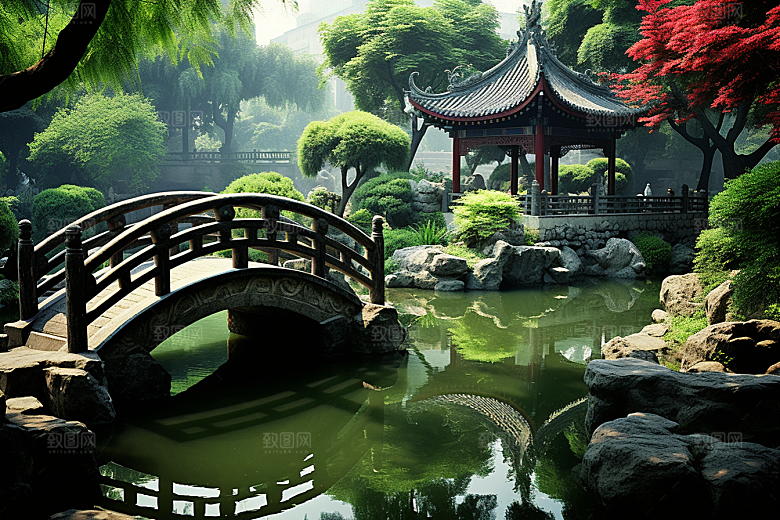 杭州城市风光景色旅行摄影图