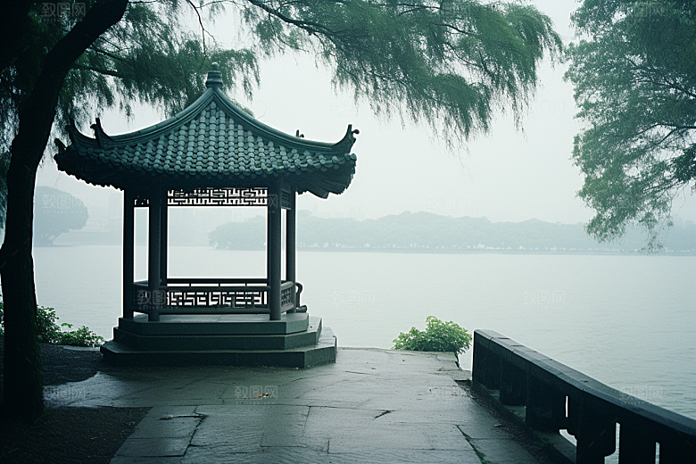 杭州城市风光旅游景色摄影图