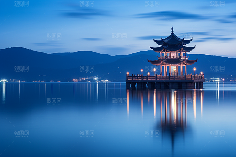 杭州城市风光国内游江南摄影图