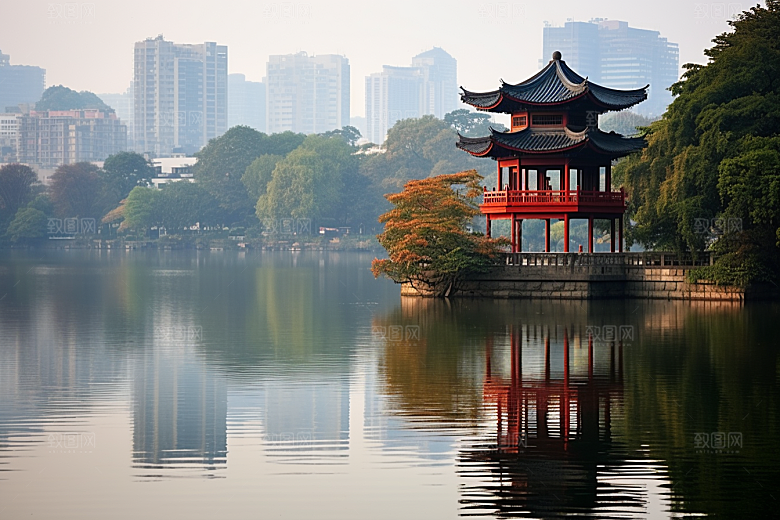 杭州城市风光南宋古都旅游摄影图