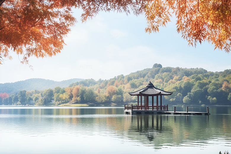 杭州城市风光南宋古都风景摄影图