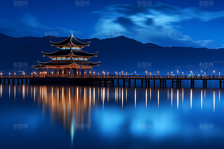 杭州城市风光景点高清摄影图