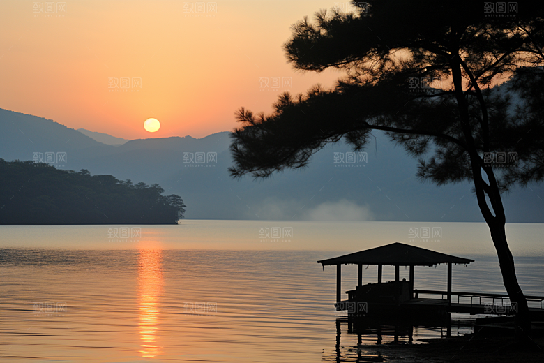 杭州城市风光景点旅游摄影图