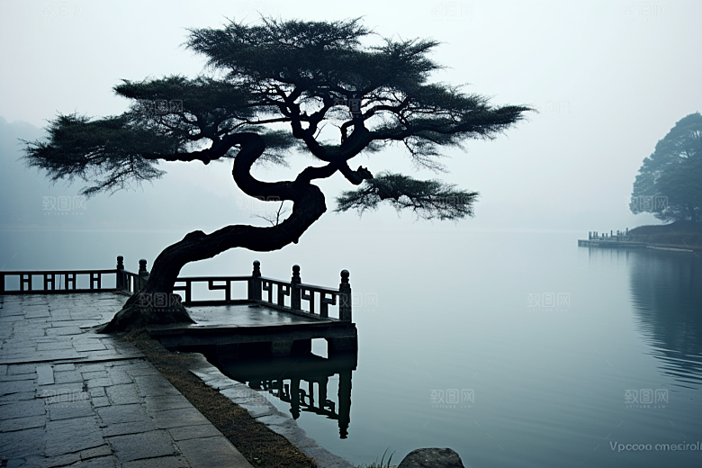 杭州城市风光景点都市摄影图