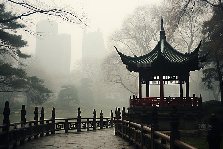 杭州城市风光旅行风景摄影图