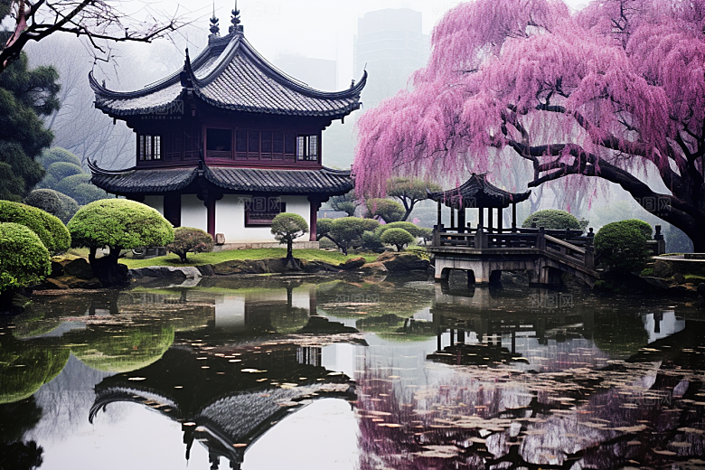 杭州城市风光都市地标摄影图