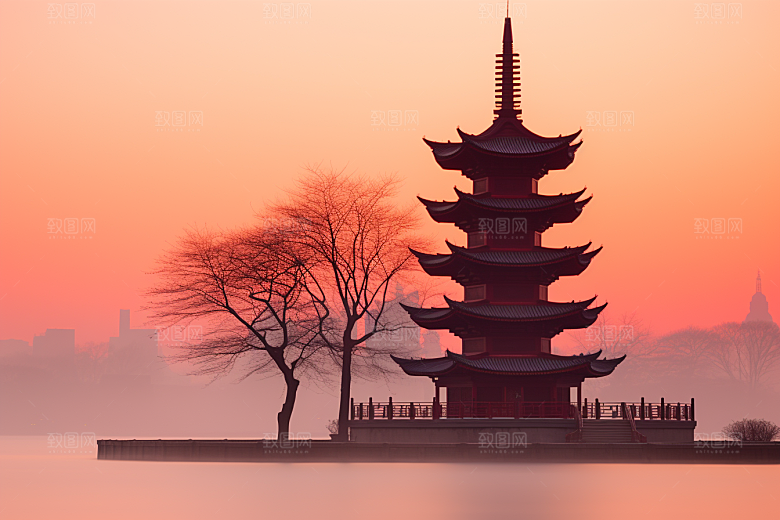 杭州城市风光高清江南摄影图