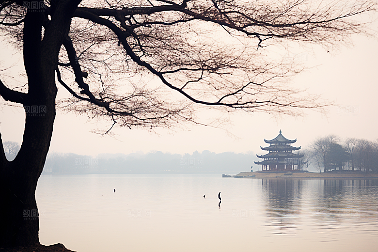 杭州城市风光都市旅行摄影图
