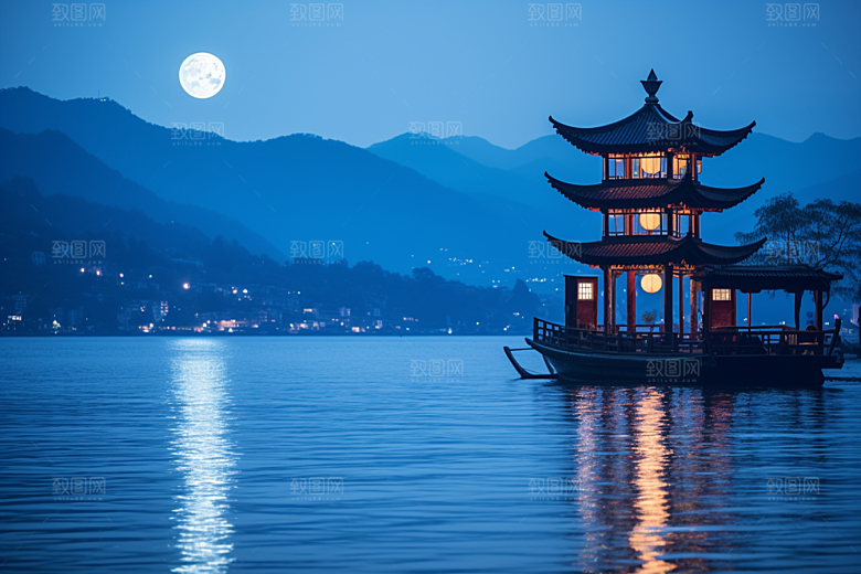 杭州城市风光风景旅行摄影图