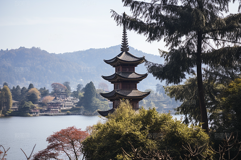 杭州城市风光旅行南宋古都摄影图