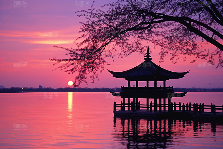 杭州城市风光国内游旅游摄影图