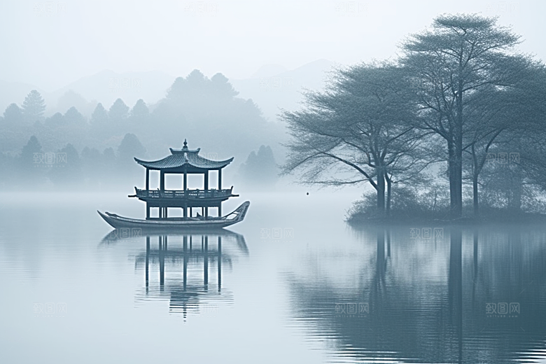 杭州城市风光景色风景摄影图
