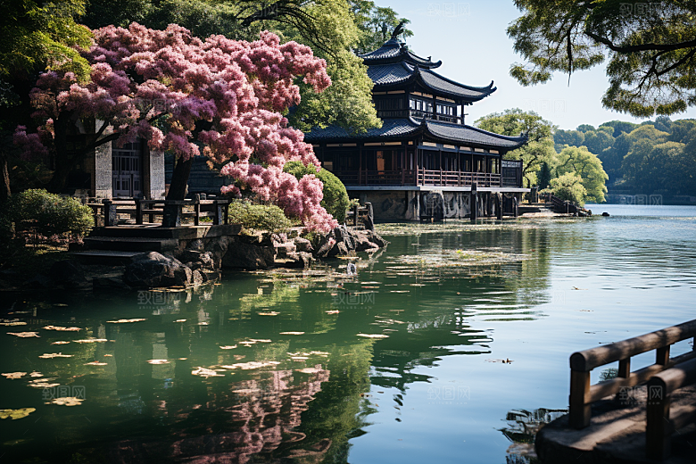 杭州城市风光南宋古都都市摄影图