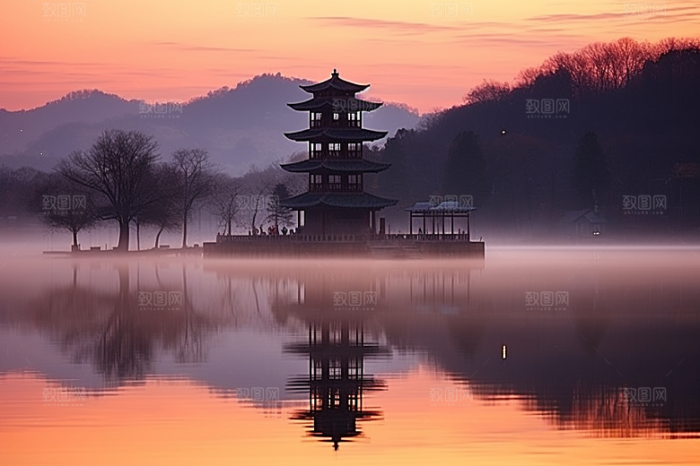 杭州城市风光风景高清摄影图