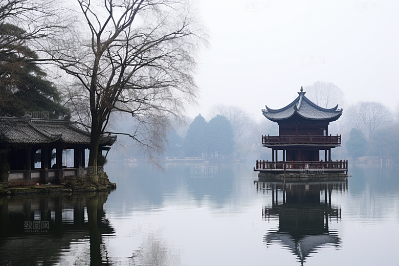 杭州城市风光景点高清摄影图