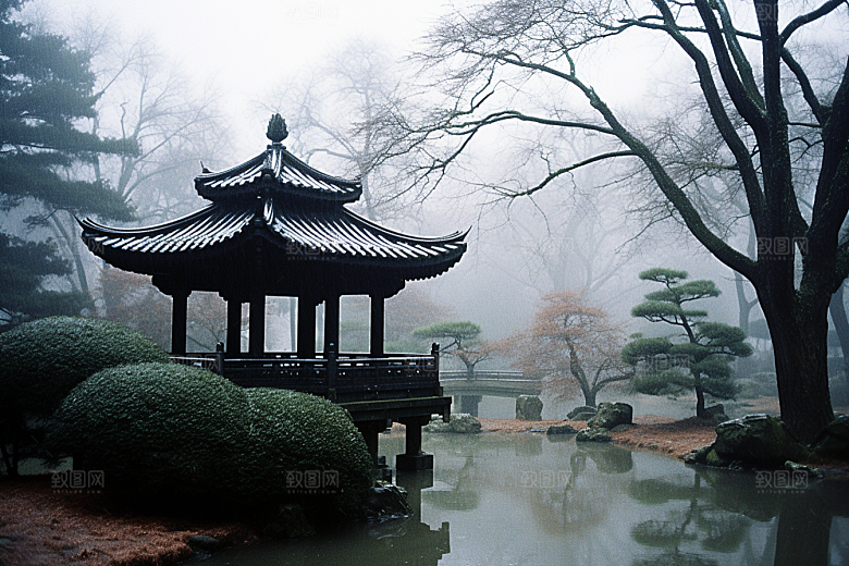 杭州城市风光南宋古都风景摄影图