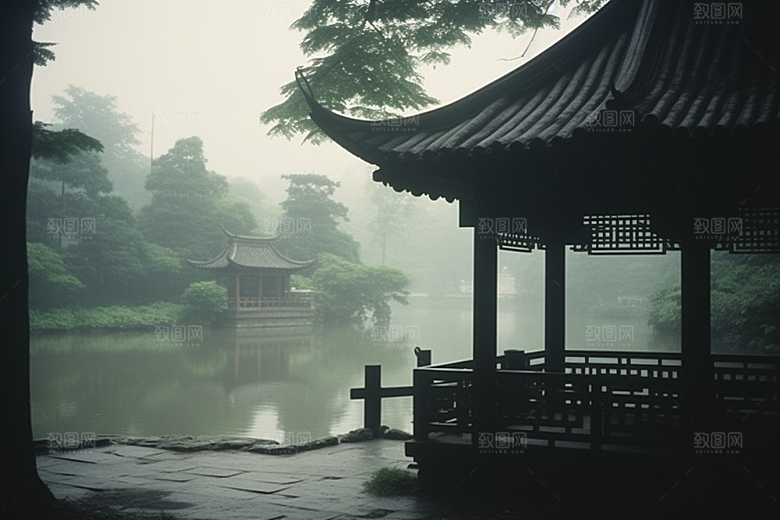 杭州城市风光景色都市摄影图