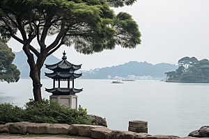 杭州城市风光都市景色摄影图