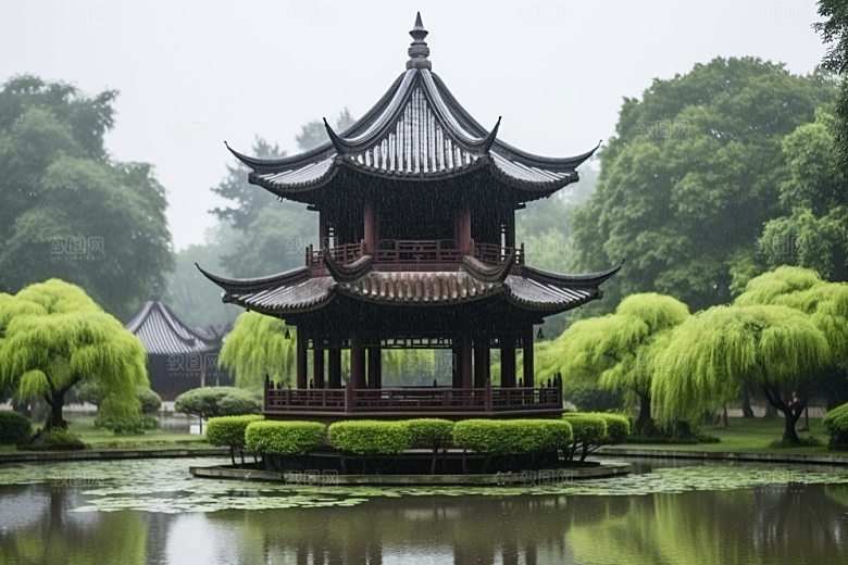 杭州城市风光南宋古都江南摄影图