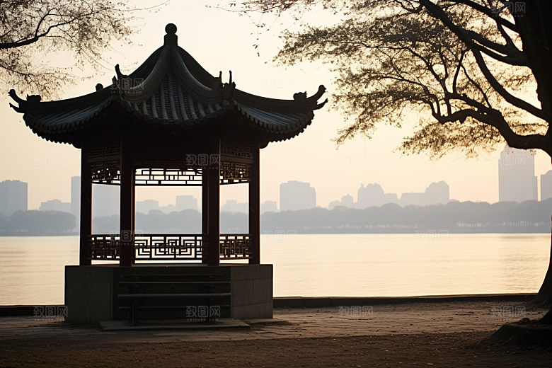 杭州城市风光风景江南摄影图