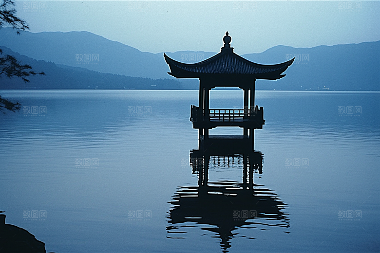 杭州城市风光景点旅行摄影图