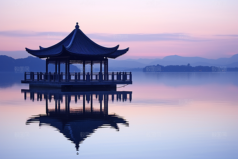 杭州城市风光景色江南摄影图