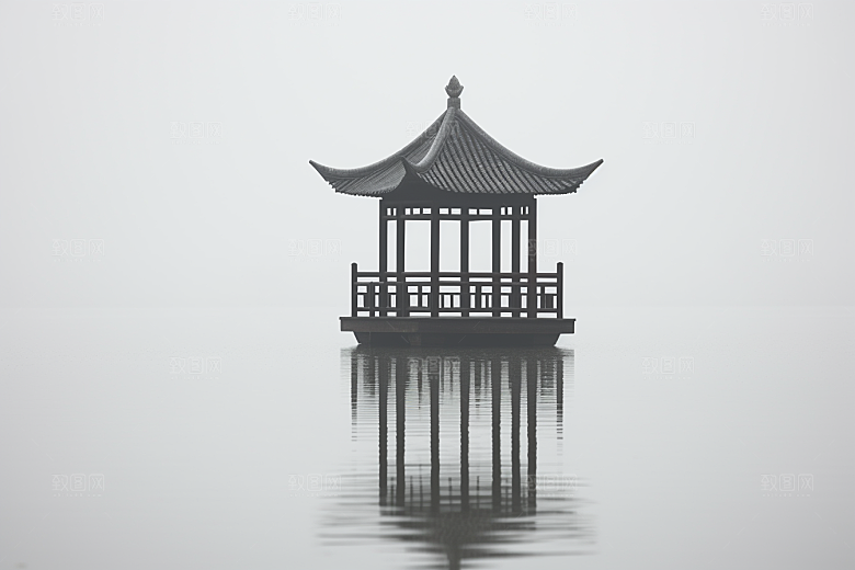 杭州城市风光南宋古都景点摄影图
