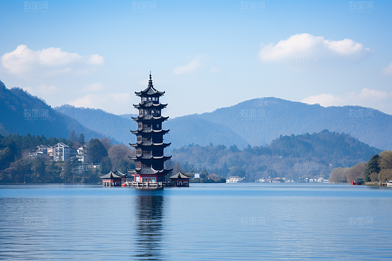 杭州城市风光旅行旅游摄影图