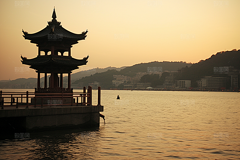 杭州城市风光景色南宋古都摄影图