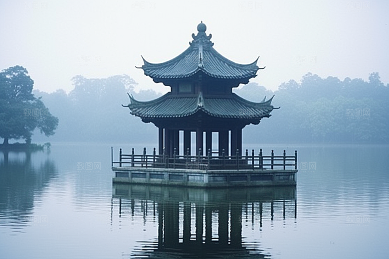 杭州城市风光南宋古都都市摄影图