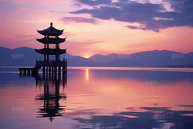 杭州城市风光旅游高清摄影图