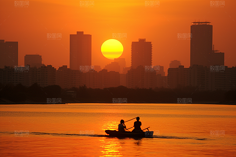 杭州城市风光地标旅游摄影图
