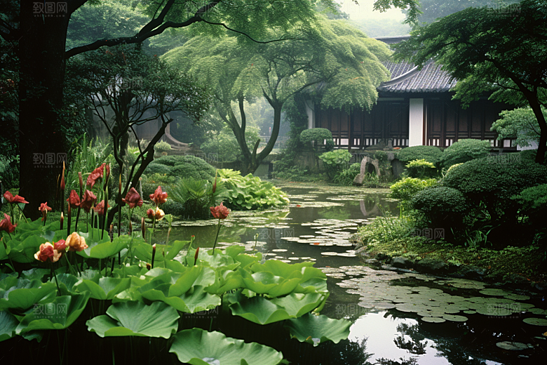 杭州城市风光景色南宋古都摄影图
