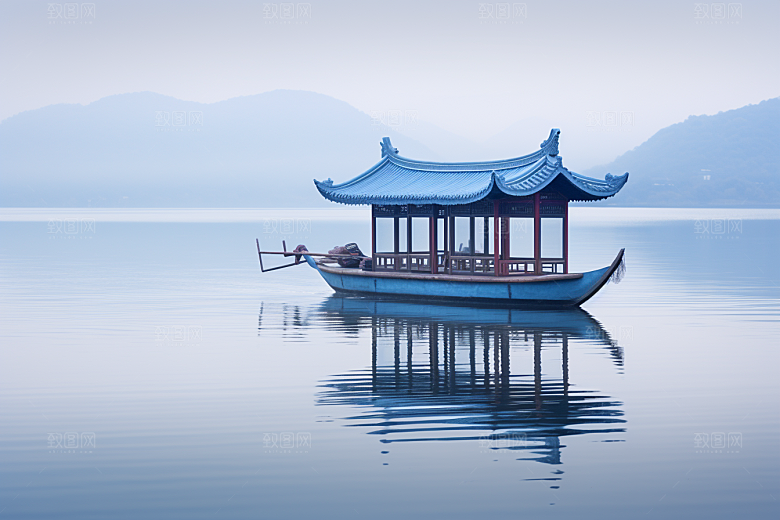 杭州城市风光地标景色摄影图