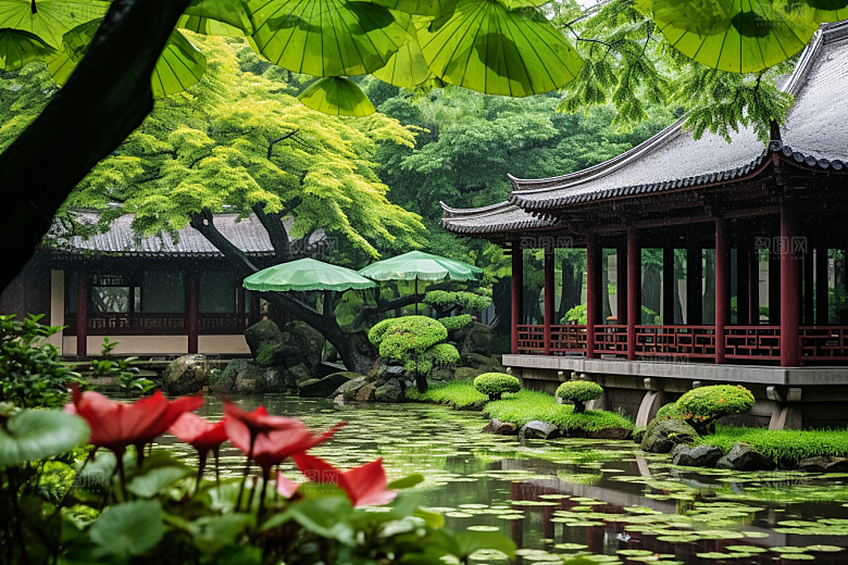 杭州城市风光旅游都市摄影图