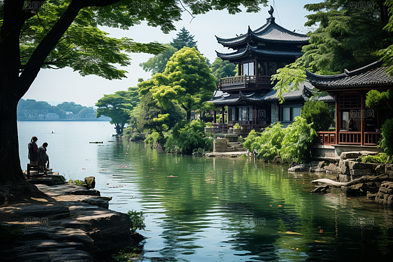 杭州城市风光南宋古都高清摄影图