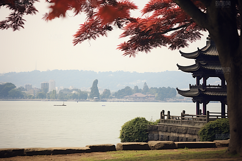 杭州城市风光国内游都市摄影图