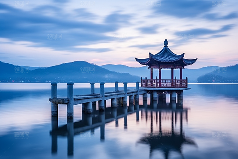 杭州城市风光都市旅游摄影图
